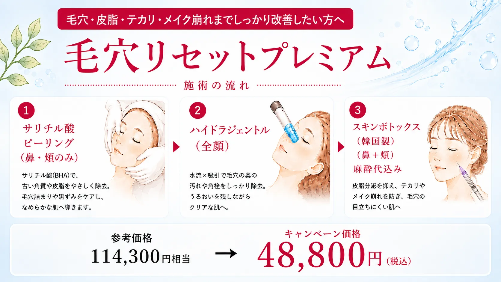 毛穴リセットプレミアムの内容と価格